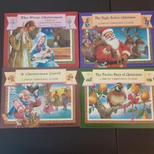 A Pop-Up Christmas Classic Set Of 4 Holiday Children's Storybooks John Patience